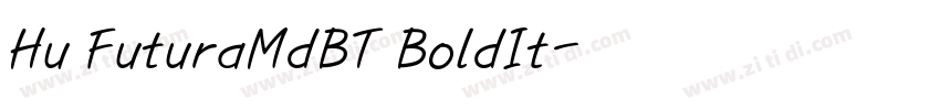 Hu FuturaMdBT BoldIt字体转换